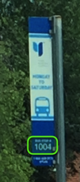 image of bus stop sign