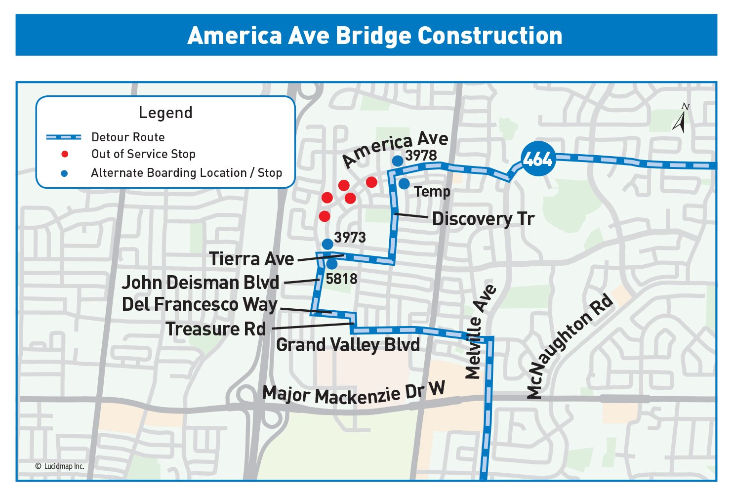 Route 464 Detour Route