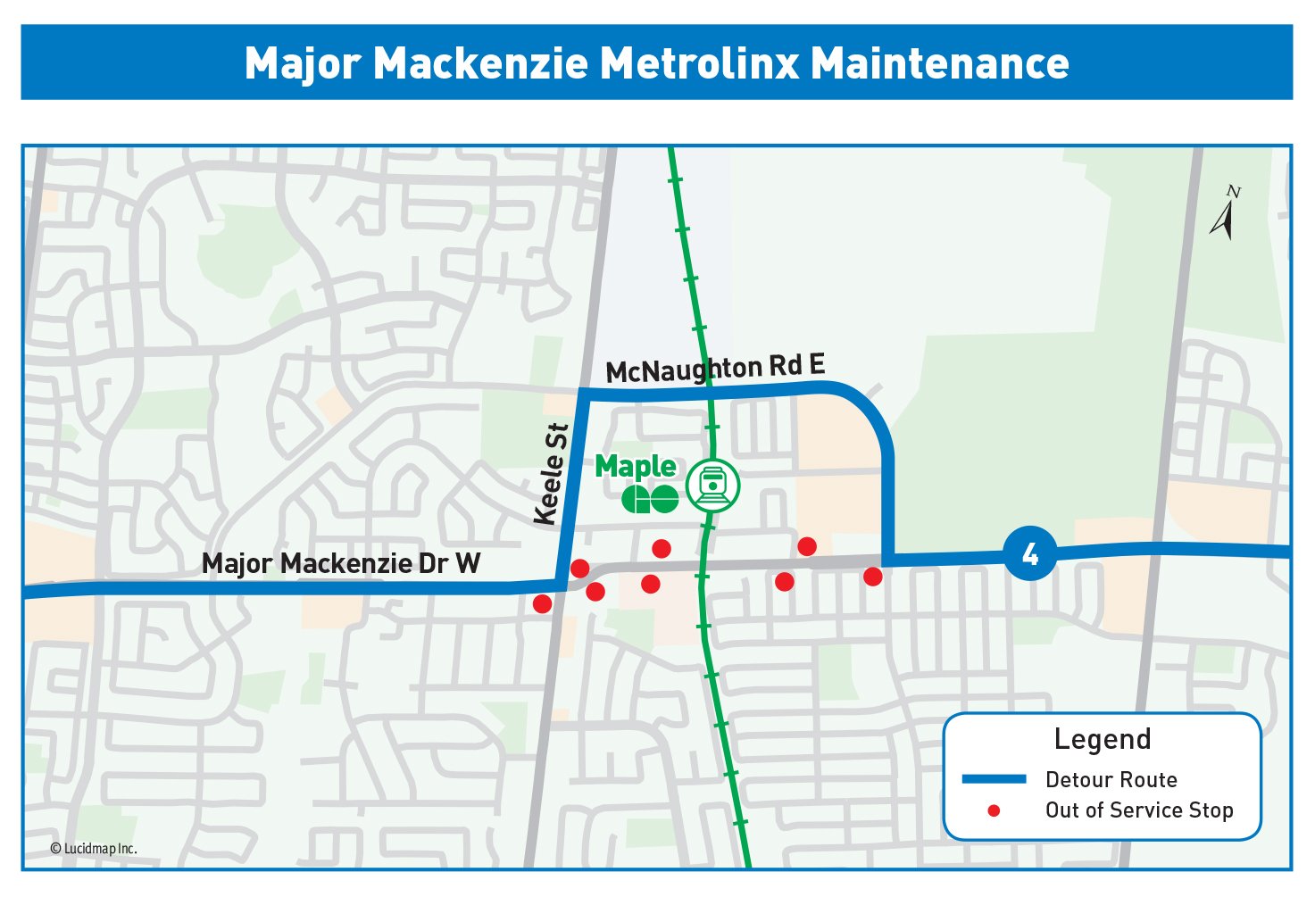 Route 4 Detour Map