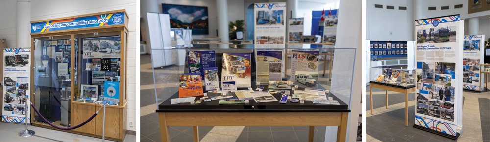 YRT memorabilia from the pat 25 years on display