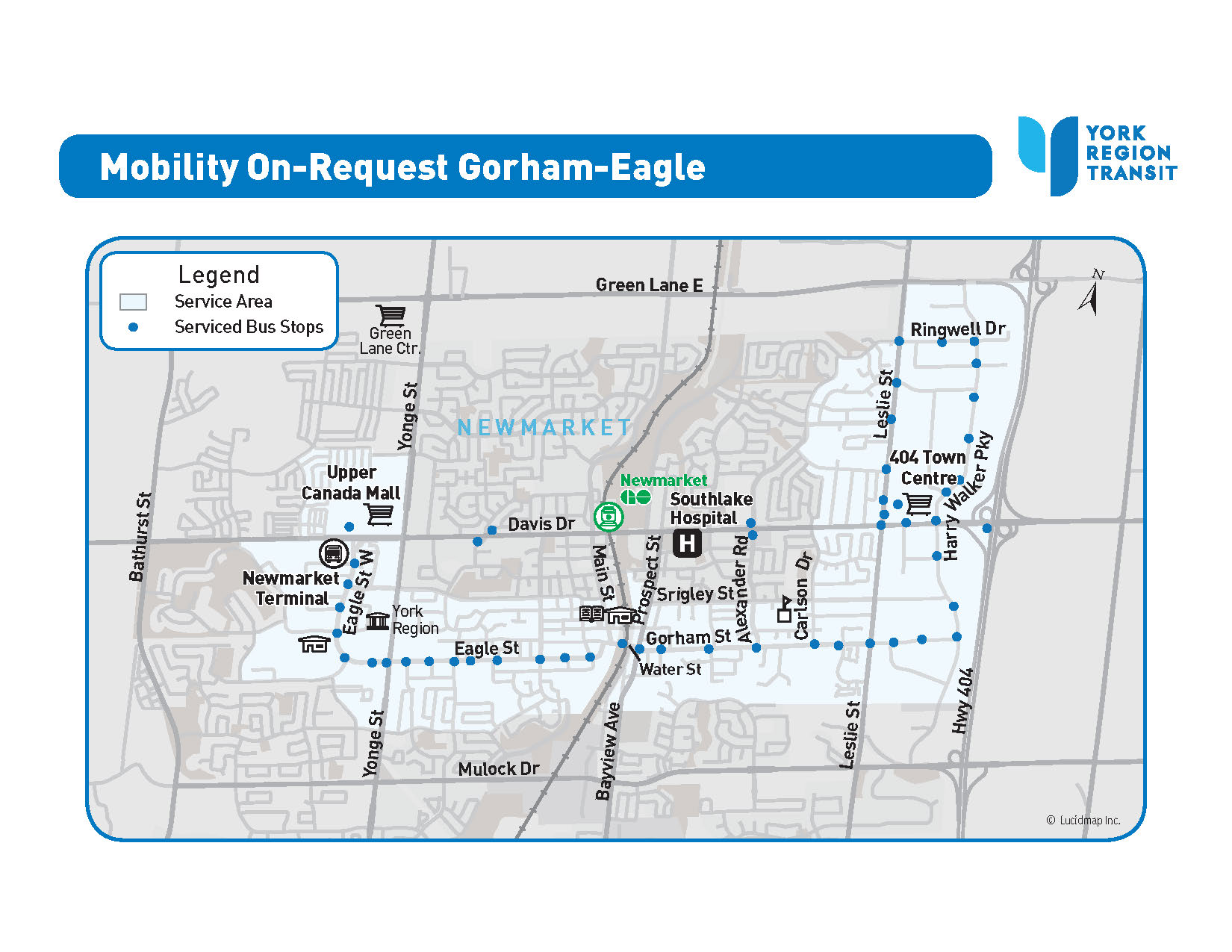 MOR Gorham-Eagle service area map