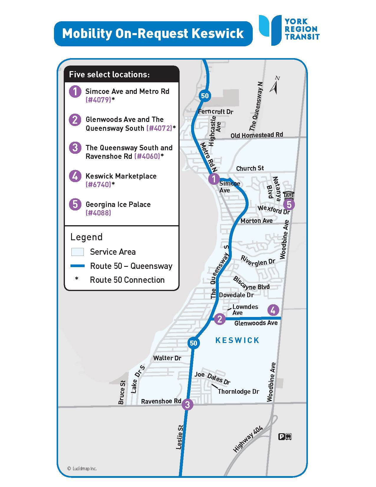 MOR Keswick service area map